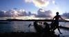 (c) Copyright - Raphael Kessler 2011 - Tonga - Vava'u - Boys diving from the pier at sunset